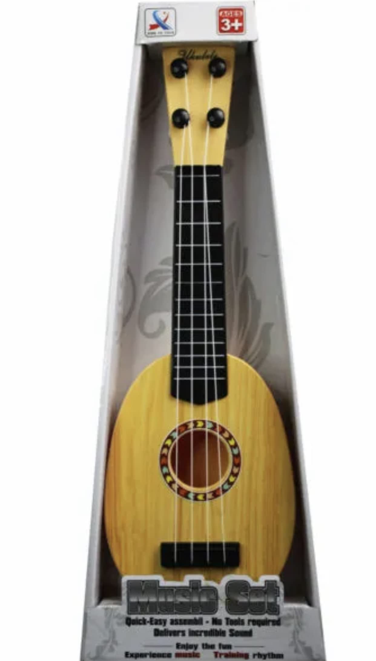 Artificial Wooden Pattern 4 String Ukelele